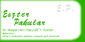 eszter pakular business card